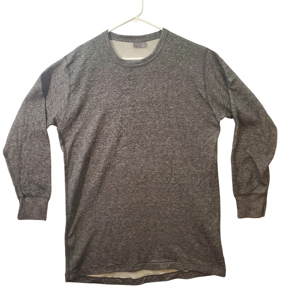 Stanfields XL Thermal Long Sleeve Shirt Baselayer Gray Merino Wool Blend Canada